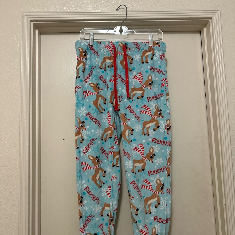 RUDOLPH THE RED NOSE REINDEER FLEECE PAJAMA BOTTOMS - Picture 2 of 5
